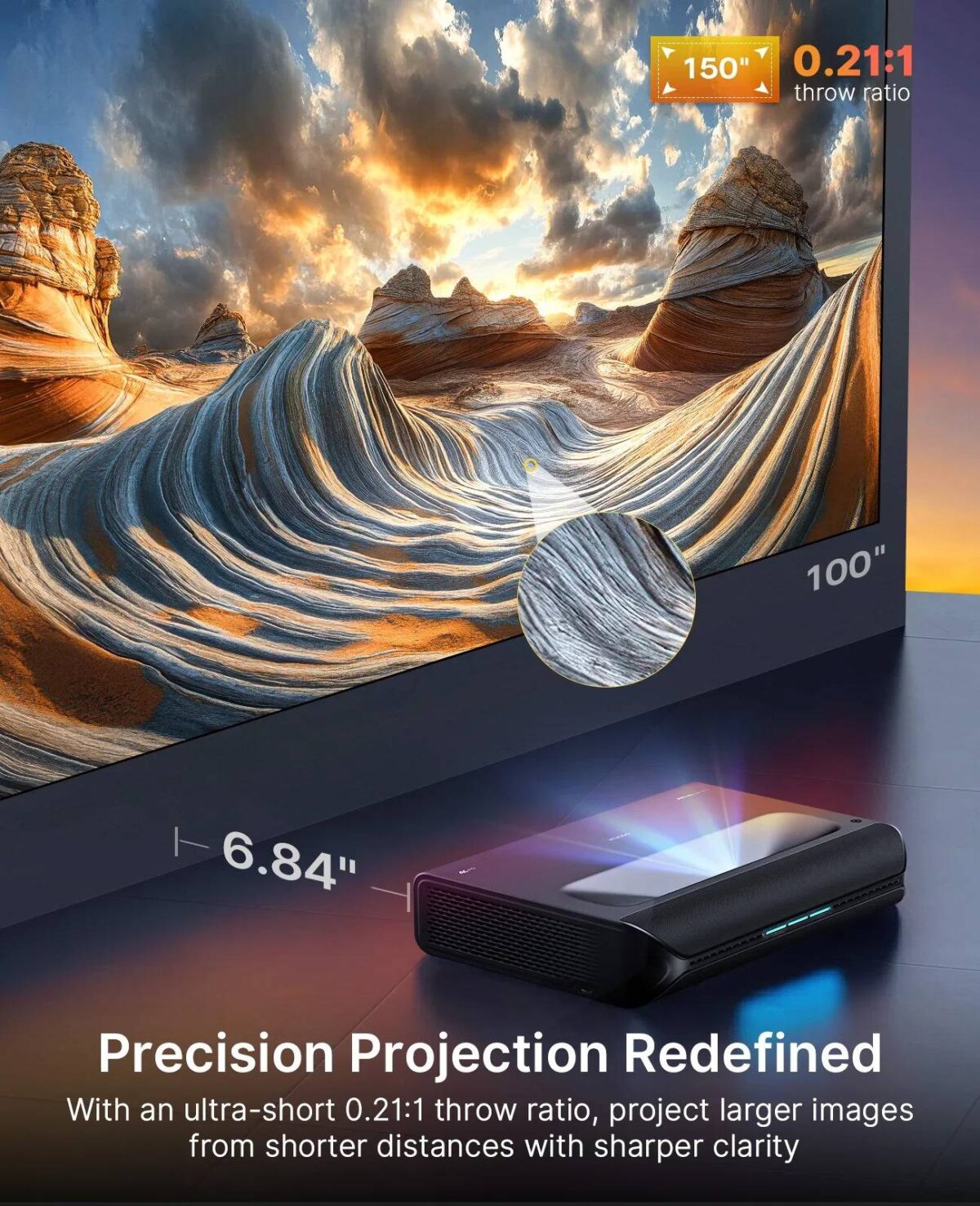 NexiGo Aurora Pro MKII UST Tri-Color Laser Projector - LUXE VISION