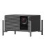 XGIMI TITAN Noir Pro 4K RGB Laser Projector - front angle view on desktop stand