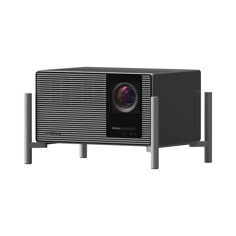 XGIMI TITAN Noir Pro 4K RGB Laser Projector - front angle view on desktop stand XGIMI TITAN Noir Pro 4K RGB Laser Projector - front angle view on desktop stand